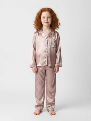 Girls' satin pajamas rose No 150 like new