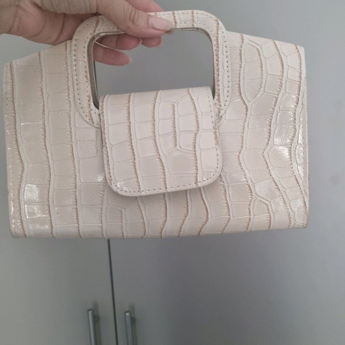 Evening bag new with croco texture, shoulder style