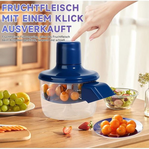 Electric peeler for grapes and small fruits, 50 W, USB, blue
