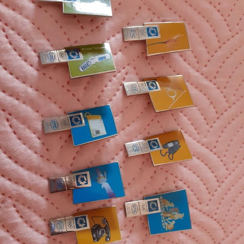 OTE lapel pins collection, 9 pieces