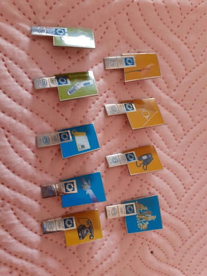 OTE lapel pins collection, 9 pieces