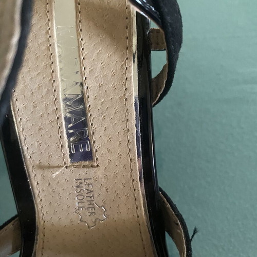 Mariamare Black Leather Women's Sandals Size 40 New
