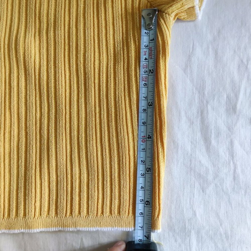 Summer crop top ribbed yellow XS used