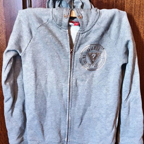 Guess sweatshirt jacket for girls like new, gray, size 140 cm