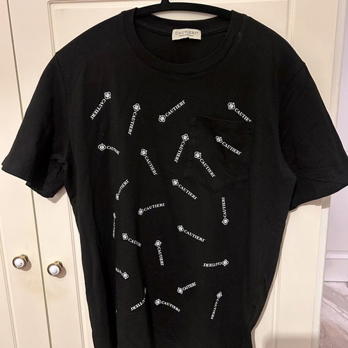 Cautieri black cotton T-shirt size M