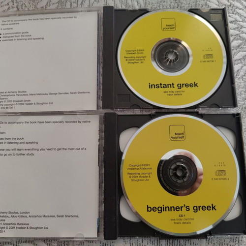 Teach Yourself Instant Greek and Beginner's Greek Books and CDs like new