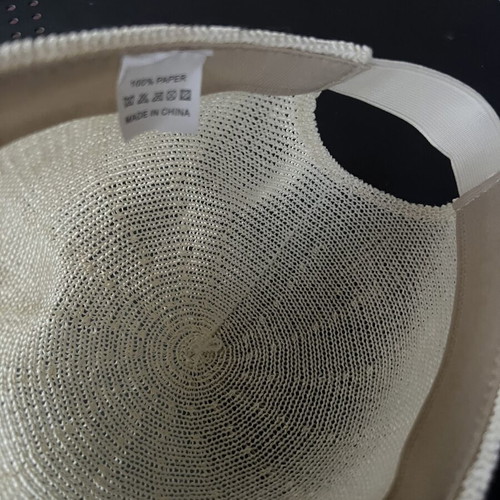 Straw Jockey Hat 100% Paper Straw, white