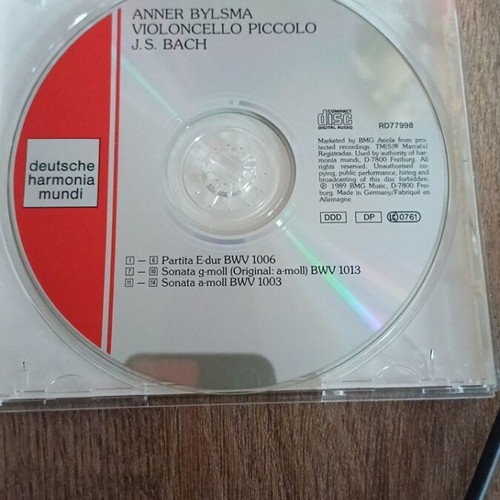 Bach Cello Works CD Anner Bylsma like new