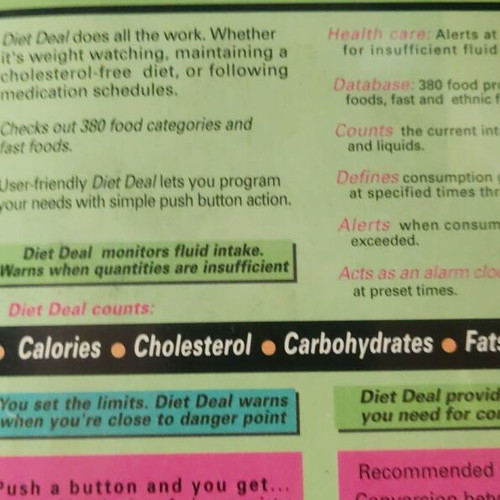 Diet Deal Vintage Electronic Calorie Calculator new old stock