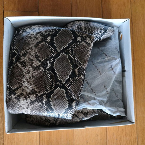 Μπότες over-the-knee καινούργιες με snake skin τύπωμα, νούμερο 41