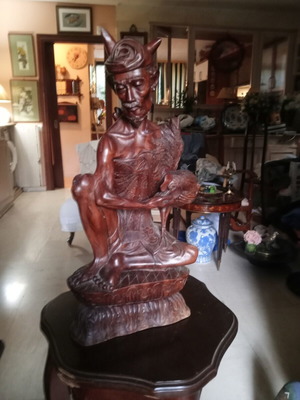Traditional Balinese woodcarving statue like new