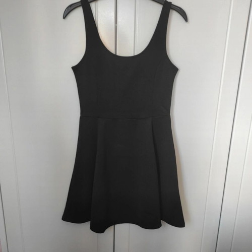 H&M black mini dress with A-line, like new