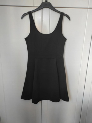 H&M black mini dress with A-line, like new