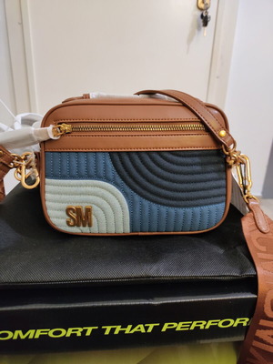 Τσάντα χιαστί Steve Madden καινούργια, μπλε και καφέ