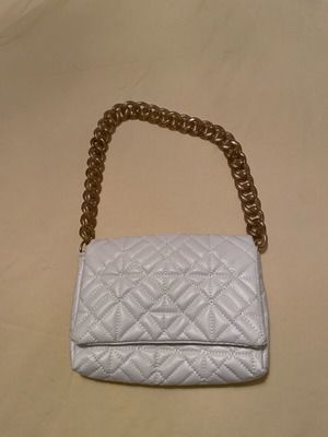 Shein white handbag new with gold chain