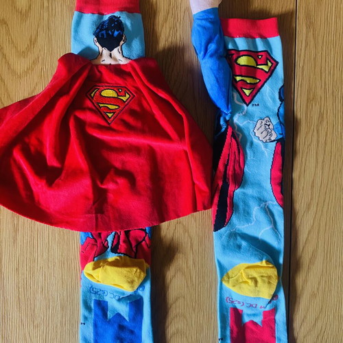 Superman collectible socks new, multicolor