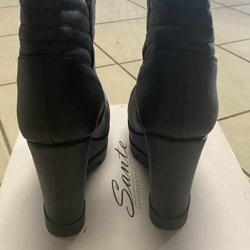 Sante black platform ankle boots size 39 used