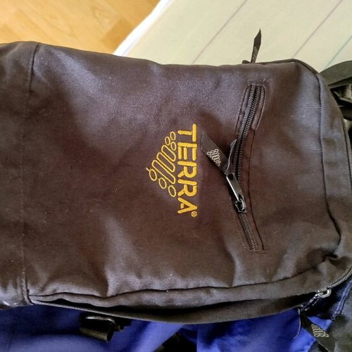 Terra Vermont 75L trekking backpack used for hiking and mountaineering
