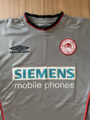 Φανέλα Ολυμπιακού Umbro Siemens Mobile Phones Silver Third XL σαν καινούργιο