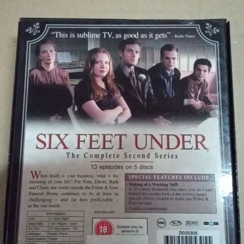 Six Feet Under The Complete Second Series DVD like new with subtitles