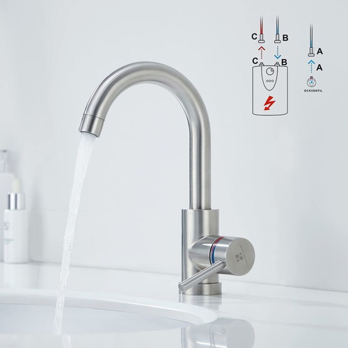 Homelody Low Pressure Faucet with 360° Swivel Spout Stainless Steel like new