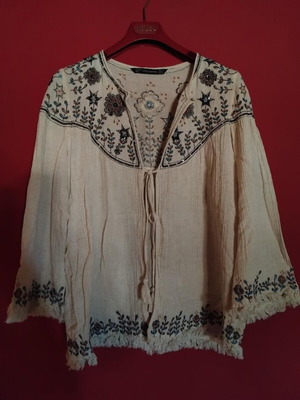 Zara Boho blouse new, size S