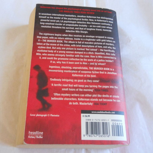 The Murder Book by Jonathan Kellerman used paperback novel
