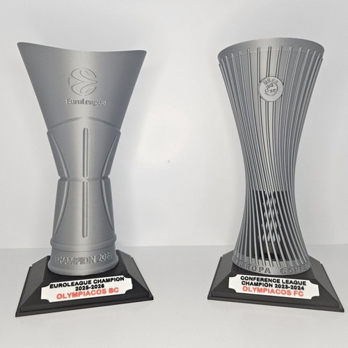 Euroleague 2026 and Conference League 2024 Trophy Set new with base