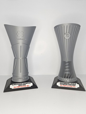 Σετ Τρόπαια Euroleague 2026 και Conference League 2024 καινούργιο με βάση