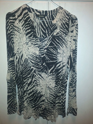 Viscose shirt like new, black and beige, size XXL