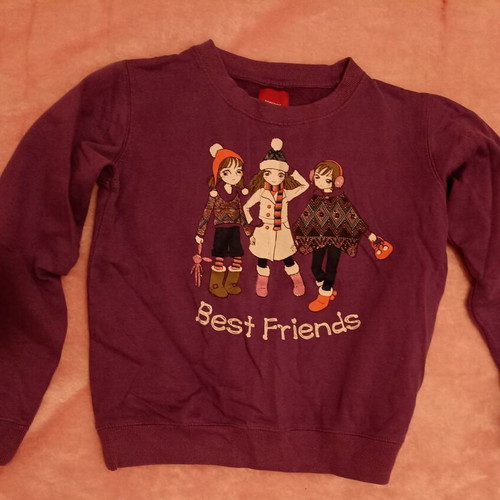 Girls' T-shirts like new, pack of 5 with free sweatshirt