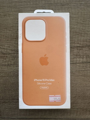 Apple Silicone Case με MagSafe για iPhone 15 Pro Max Orange Sorbet σαν καινούργιο