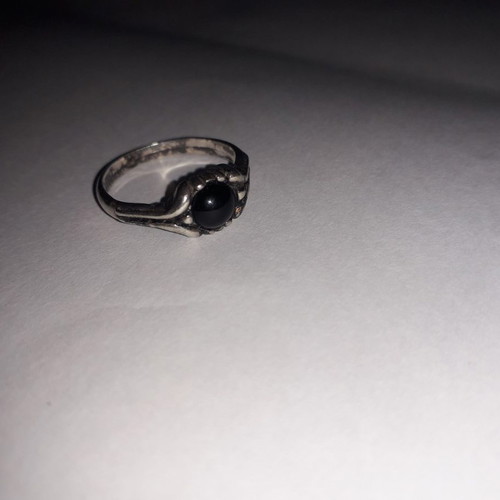 Silver ring used with semi-precious stone