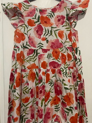 Benetton printed summer dress like new with ruffle sleeve