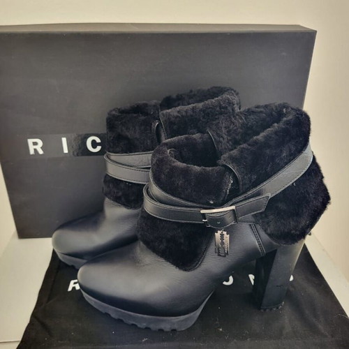 Richmond women's leather ankle boots used, size 38, black