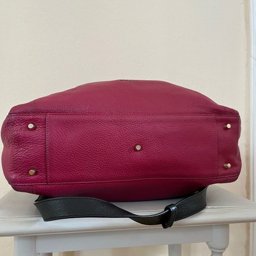 Furla crossbody bag gray and pink like new with light metal marks