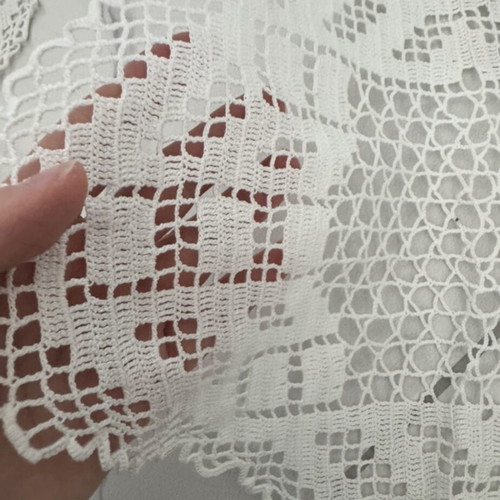Set of two white handmade doilies like new