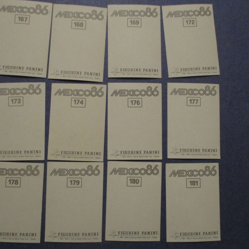 Panini Mexico 86 stickers used, France team