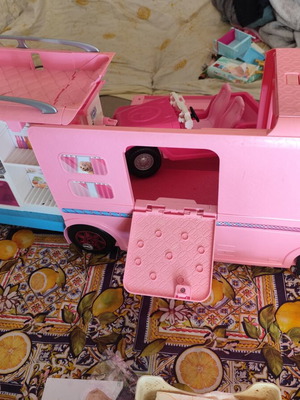 Barbie camper used with car and toys