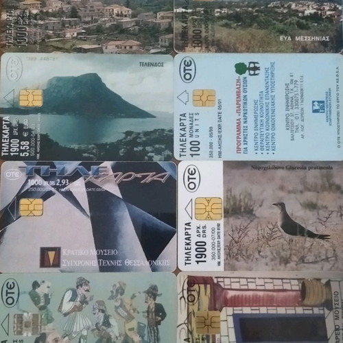 Phone cards used, pack of 36, 1996-2005
