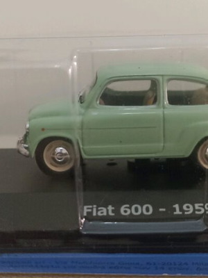 Unforgettable Cars Fiat 600 1959 1:43 miniature new with box and magazine