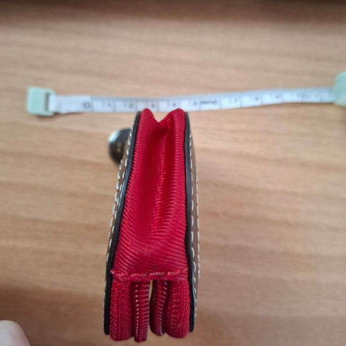 Lancel round wallet like new, brown and red
