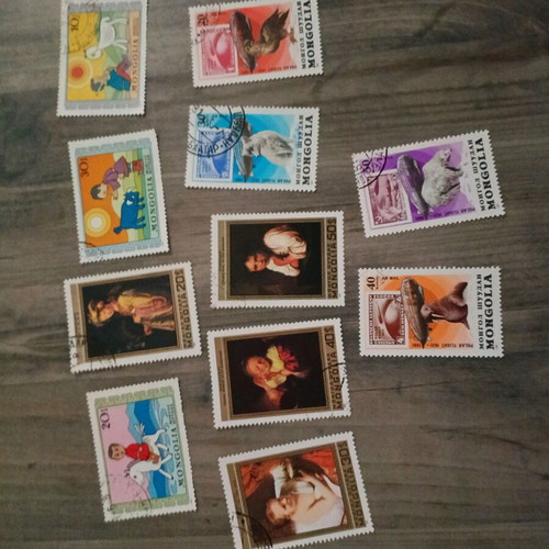 Stamp collection used, various designs