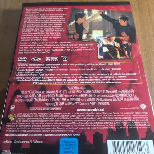 Romeo Must Die DVD like new, action movie with Jet Li and Aaliyah