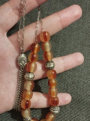 Handmade Cat's Eye Worry Beads in Honey Tone