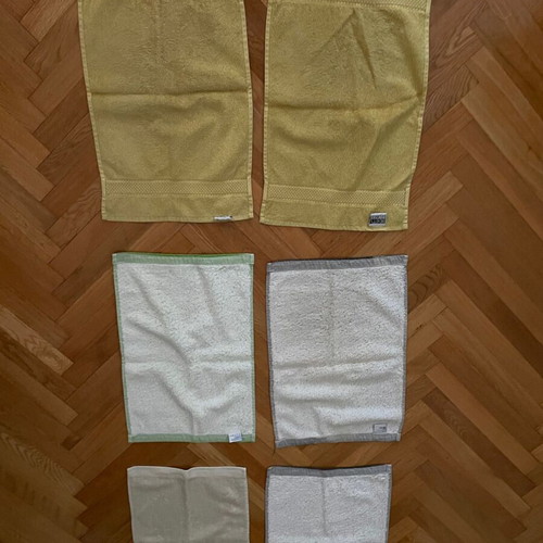 Set of 7 cotton towels, 28 x 45 cm, Benetton & Beauty Home