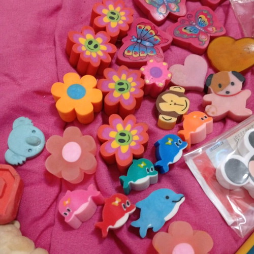 Vintage erasers collection used