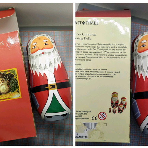 5 Christmas dolls Santa Claus that nest/handmade
