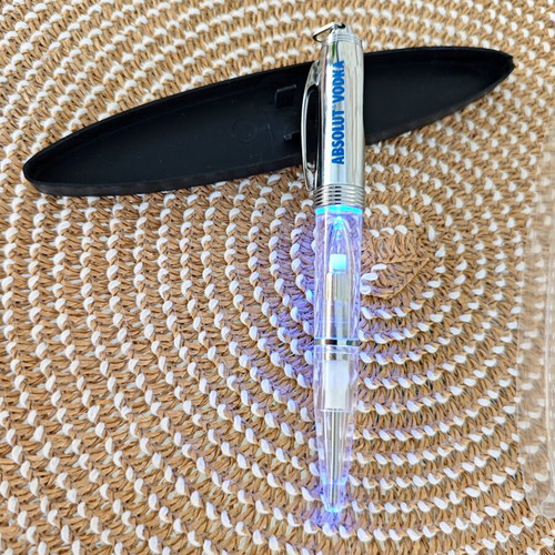 Absolut Vodka Promotional Pen used with light and protective case