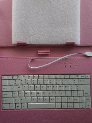 Θήκη Tablet 9.1”-10.1” με Πληκτρολόγιο USB Ροζ καινούργια, Universal